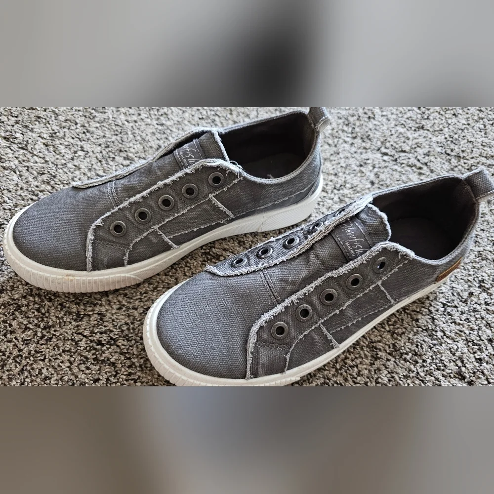 Blowfish Charcoal Canvas Slip-Ons - Picture 3 of 6